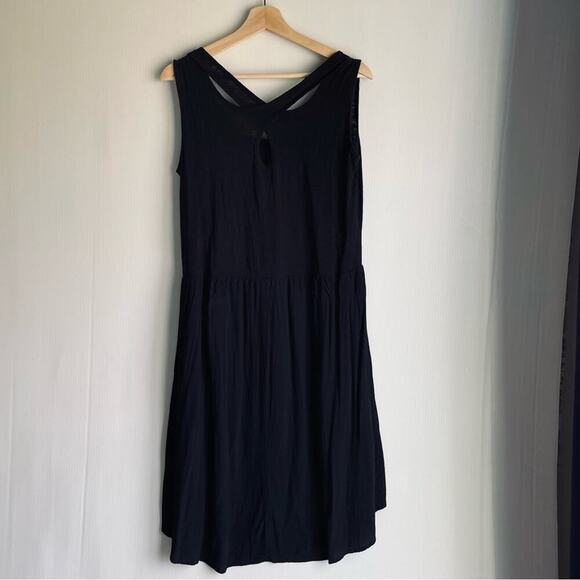 Soft Surroundings Rosemary high-low cross cross back dress sz petite med black - Picture 8 of 8